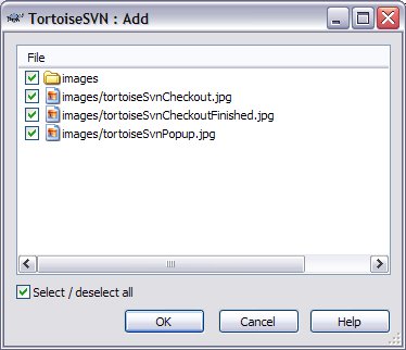 TortoiseSVN Add Dialog