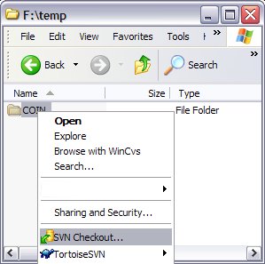 TortoiseSVN Checkout Popup