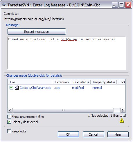 TortoiseSVN Commit Dialog