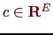 \bgroup\color{Brown}$ c \in {\bf R}^E$\egroup