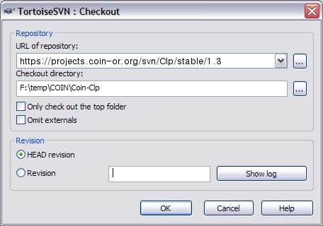 TortoiseSVN Checkout Dialog